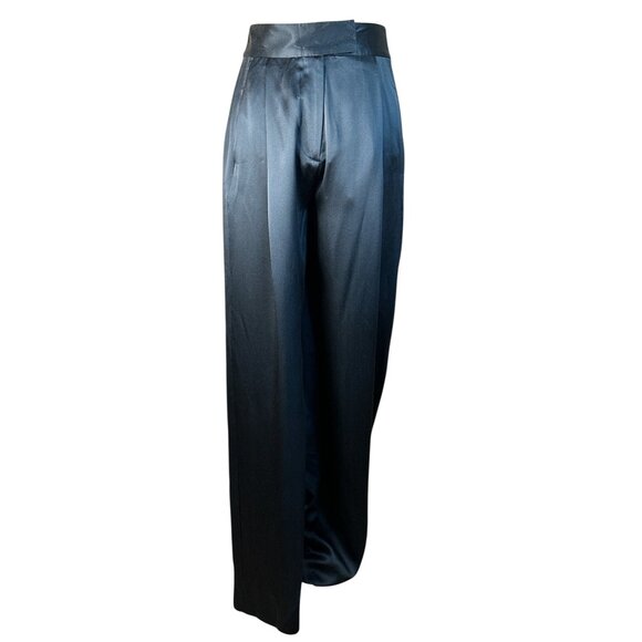 The Sei Wide Leg Trousers in Ink 2 New Womens Silk Pants - Picture 5 of 13